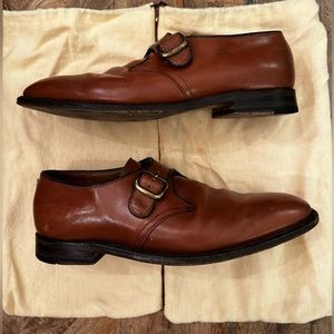 Alden 1576 Cordovan Burnished Calf Skin Monk Strap Size 9D